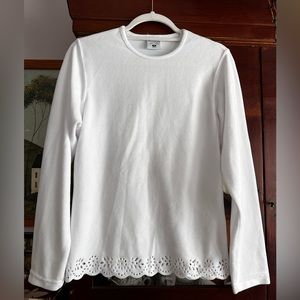 Columbia white lightweight fleece top size Medium